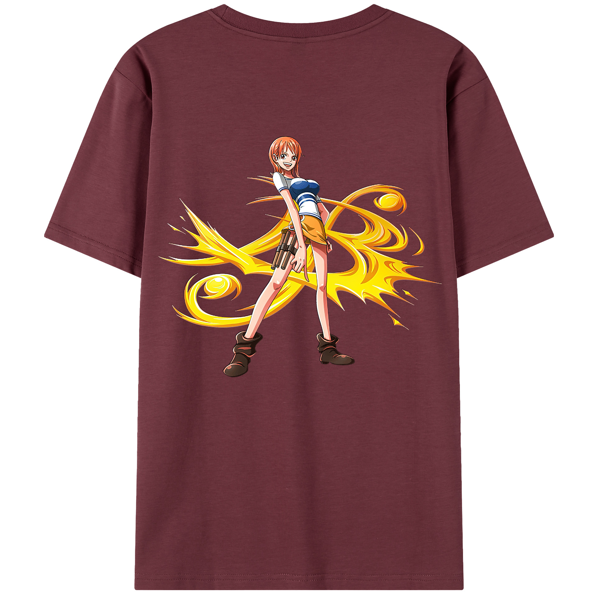 ワンピース ナミ ONE PIECE Nami 綿100％半袖Tシャツ（背面プリント）